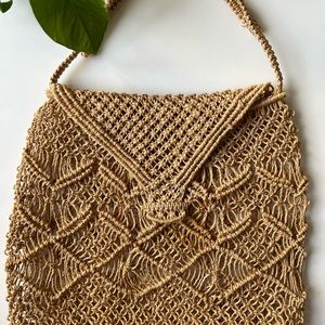 Vintage woven handbag / messenger *unused*